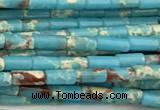 CTB1017 15 inches 2*4mm tube imitation sea sediment jasper beads