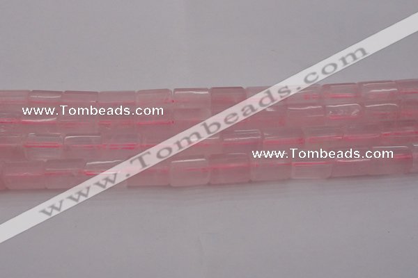 CTB103 15.5 inches 11*15mm faceted tube rose quartz beads