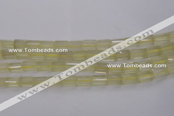 CTB104 15.5 inches 11*15mm faceted tube lemon quartz beads