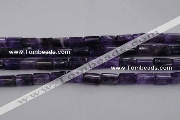 CTB106 15.5 inches 11*15mm faceted tube amethyst gemstone beads