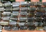 CTB1293 15 inches 6*10mm - 8*12mm faceted tube labradorite beads