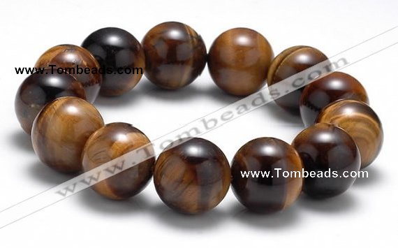 CTB14 8 inches 16mm round yellow tiger eye stretch bracelet