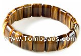 CTB16 10*14mm rectangle yellow tiger eye stretch bracelet