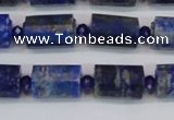 CTB201 15.5 inches 10*15mm faceted tube lapis lazuli gemstone beads