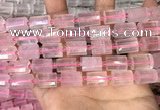 CTB203 15.5 inches 10*15mm faceted tube rose quartz beads