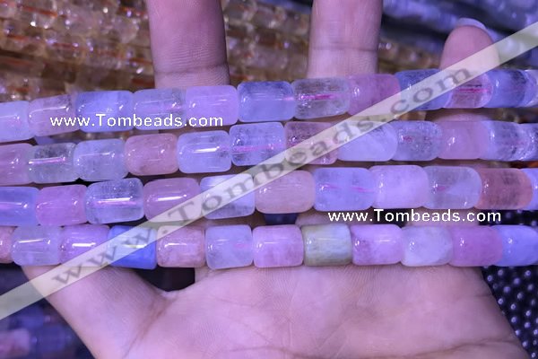 CTB253 15.5 inches 8*10mm - 8*12mm tube natural morganite beads