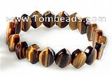 CTB28 7.5 inches 5*10*15mm oval tiger eye stretch bracelet