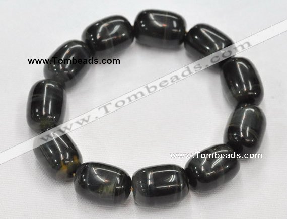 CTB30 8*25mm egg shape blue tiger eye stretch bracelet wholesale