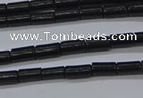 CTB300 15.5 inches 3*6mm tube black stone beads wholesale