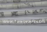 CTB304 15.5 inches 4*6mm tube white howlite beads wholesale