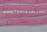 CTB311 15.5 inches 4*13mm tube rose quartz beads wholesale