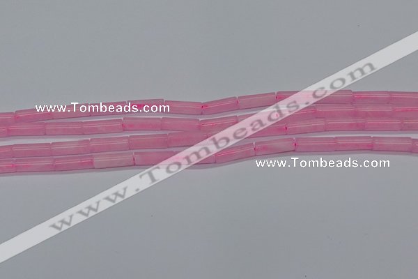 CTB311 15.5 inches 4*13mm tube rose quartz beads wholesale