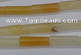 CTB321 15.5 inches 4*13mm tube yellow jade beads wholesale