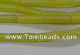 CTB323 15.5 inches 4*13mm tube lemon jade beads wholesale