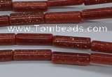 CTB328 15.5 inches 4*13mm tube goldstone beads wholesale