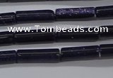 CTB329 15.5 inches 4*13mm tube blue goldstone beads wholesale