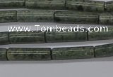 CTB337 15.5 inches 4*13mm tube green lace stone beads wholesale