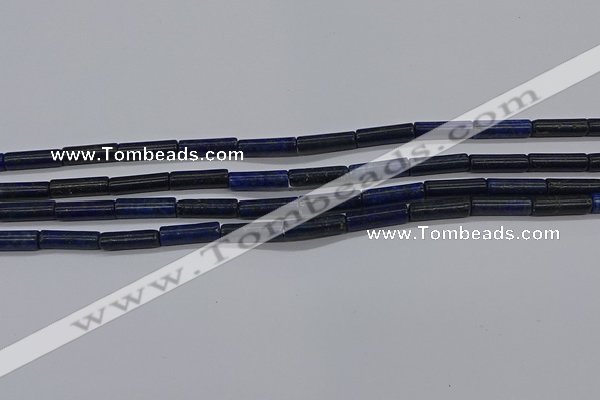 CTB357 15.5 inches 4*13mm tube lapis lazuli beads wholesale