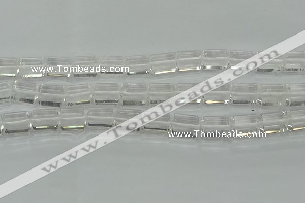 CTB500 15.5 inches 10*13mm triangle white crystal beads wholesale