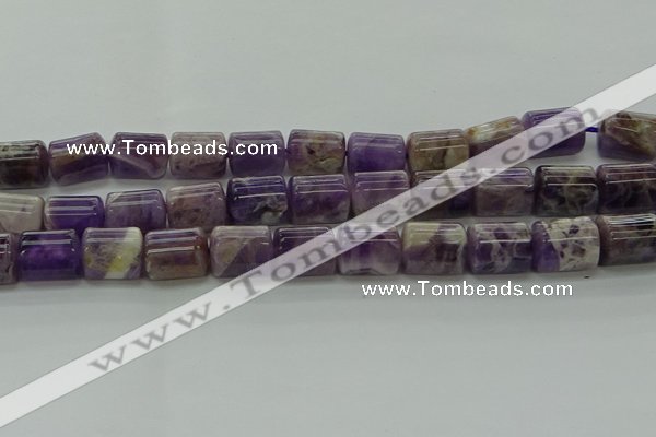 CTB502 15.5 inches 10*13mm triangle dogtooth amethyst beads wholesale