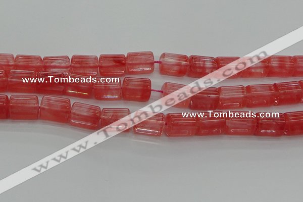 CTB508 15.5 inches 10*13mm triangle cherry quartz beads wholesale