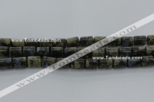 CTB534 15.5 inches 10*13mm triangle grey opal beads wholesale