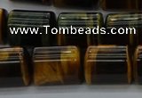 CTB541 15.5 inches 10*13mm triangle yellow tiger eye beads wholesale