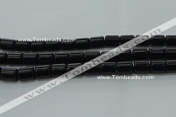 CTB545 15.5 inches 10*13mm triangle black agate beads wholesale