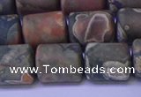 CTB568 15.5 inches 10*13mm triangle matte rhyolite beads