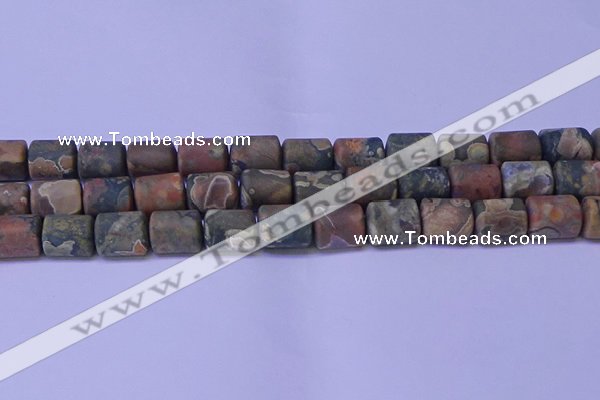 CTB568 15.5 inches 10*13mm triangle matte rhyolite beads