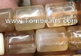 CTB606 15.5 inches 10*12mm - 10*13mm tube yellow opal gemstone beads