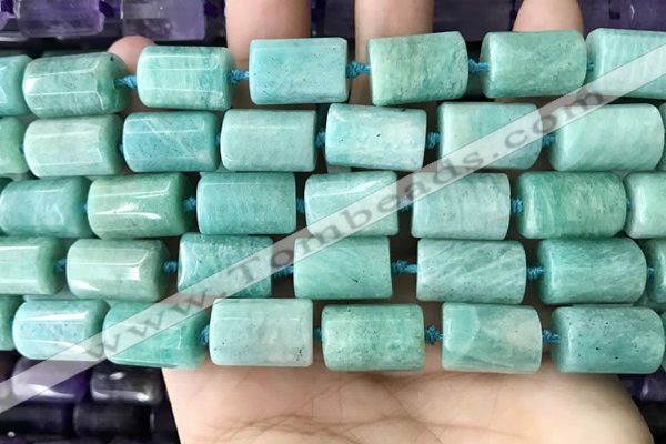 CTB623 15.5 inches 11*16mm - 12*18mm faceted tube amazonite beads