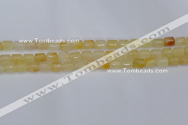 CTB701 15.5 inches 6*8mm tube yellow jade beads wholesale