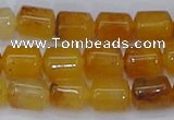 CTB702 15.5 inches 6*8mm tube yellow jade beads wholesale