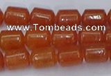 CTB704 15.5 inches 6*8mm tube red aventurine beads wholesale