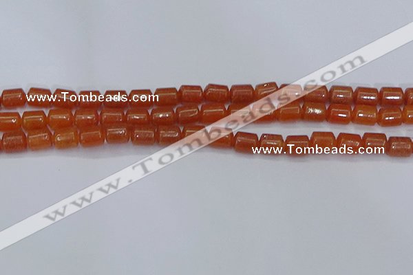 CTB704 15.5 inches 6*8mm tube red aventurine beads wholesale