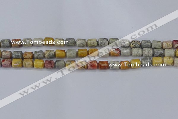 CTB711 15.5 inches 6*8mm tube sky eye stone beads wholesale