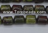 CTB713 15.5 inches 6*8mm tube dragon blood jasper beads wholesale