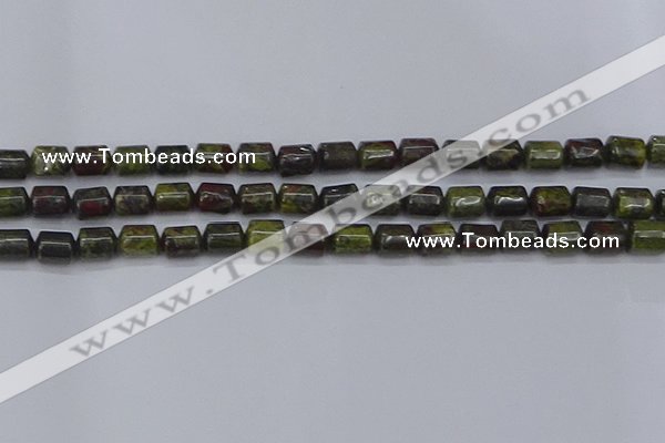 CTB713 15.5 inches 6*8mm tube dragon blood jasper beads wholesale