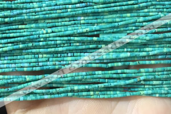 CTB801 15.5 inches 1mm tube turquoise beads wholesale