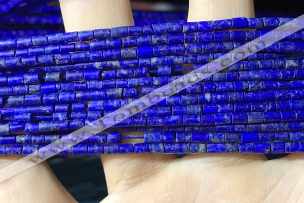 CTB807 15.5 inches 2*4mm tube lapis lazuli beads wholesale