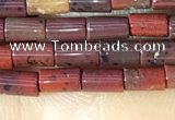 CTB815 15.5 inches 2*4mm tube red jasper beads wholesale