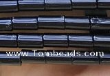 CTB819 15.5 inches 2*4mm tube black agate beads wholesale