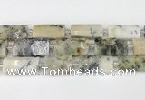 CTB850 13*25mm - 15*28mm faceted flat tube gemstone beads