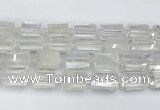 CTB875 13*25mm - 14*19mm faceted tube yellow white crystal beads