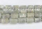 CTB876 13*25mm - 14*19mm faceted tube moonstone beads