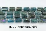 CTB888 15.5 inches 13*25mm - 14*19mm faceted tube apatite beads