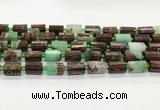 CTB896 15.5 inches 10*14mm faceted tube Australia chrysoprase beads