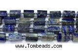 CTB951 15 inches 13*25mm - 14*19mm faceted tube lapis lazuli beads