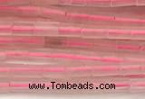 CTB969 15 inches 2*4mm tube rose quartz beads